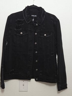 Black Label Black Distressed Women's Denim Jacket